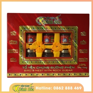 Tổ yến chưng đường phèn - Hộp 6 lọ (32% Tổ yến) - Yến Vàng Khánh Hòa