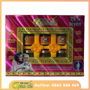 Tổ yến chứng sẵn canxi - Hộp 6 lọ - Yến Vàng Khánh Hòa